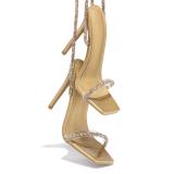 Casual and Comfortable Strap Roman Pointed Thin Heel Women's High Heel Sandals