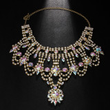 Exaggerated Necklace Rhinestone Collarbone Chain