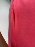 Solid Color Pocket Front Short Back Long Irregular Dress
