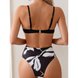 Black and White Three Piece Swimsuit