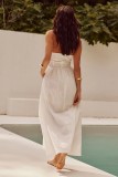 Wide Camisole Neck Hanging Backless Dress