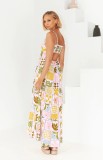 Printed Personalized Back Hollowed Out Camisole Dress