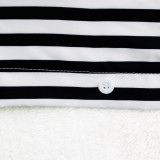 Striped Shirt Slit Dress