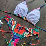 Split Body Swimsuit Printed Bikini Women's Swimsuit