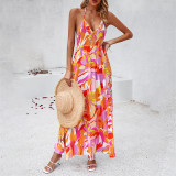 Leisure Vacation Printed Camisole Dress