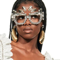 Hollow Out Eyeglass Frame Exaggerated Rhinestone Eyeglass Frame
