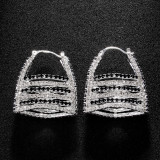 Striped Bag Earrings Rhinestone Earrings