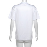 Black Avatar Printed Top Loose Short Sleeved T-shirt