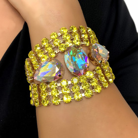 Bohemian Style Colorful Water Droplet Bracelet and Diamond Bracelet