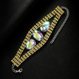 Bohemian Style Colorful Water Droplet Bracelet and Diamond Bracelet