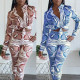 Printed Long Sleeved Two-piece Set