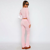 Long Sleeved Fashion Pants Two-piece Set