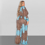 Leopard Print Fashionable Long Style with Belt