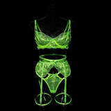 Fluorescent Embroidered Underwear Set of Three or Four