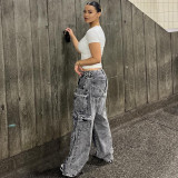 Multi Pocket Oversized Workwear Jeans