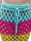 Knitted Hand Hook and Strap Hot Selling Beach Bikini Three Piece Set