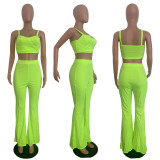 Sling Sexy Top and Wide Leg Pants Set for Summer Wear