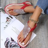 Diamond Woven Large Slope Heel Women's Sandals
