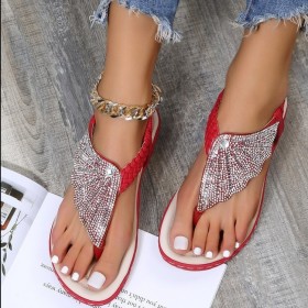 Diamond Woven Large Slope Heel Women's Sandals