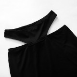 Fake Collar Twisted Short Vest Underwear Set Short Skirt Set