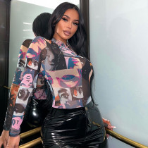 Printed Tight Fitting Jumpsuit