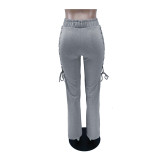 Fashionable Casual Pants with Side Straps