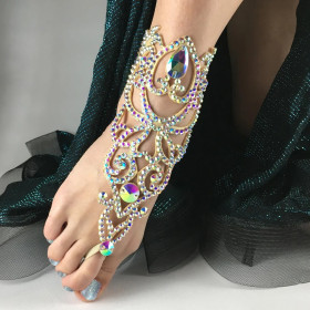 Bohemian Style Colorful Diamond Hollow Feet