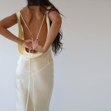 Strap Sexy Backless Slim Fitting Temperament Wrapped Buttocks Dress
