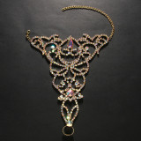 Bohemian Style Colorful Diamond Hollow Feet