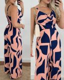 Geometric Pattern Loose Jumpsuit