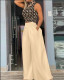 Sleeveless Printed Fashion Set