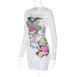 Casual Short Sleeved Long Sleeved Buttocks Wrapped Dress