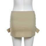 Low Waisted Slimming and Hip Wrapped Slim Fitting Skirt