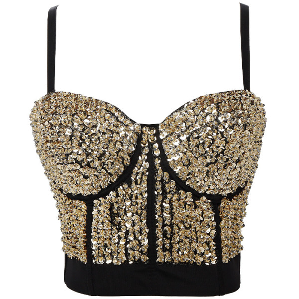 Sequin Handmade Beaded Chest Wrap Vest Strap