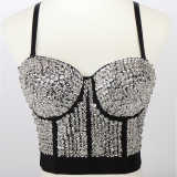 Sequin Handmade Beaded Chest Wrap Vest Strap