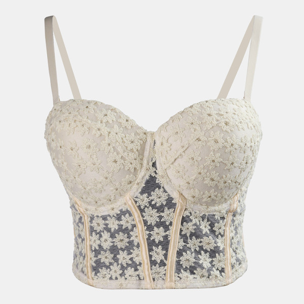Daisy Fish Bone Chest with Plastic Waist Tank Top