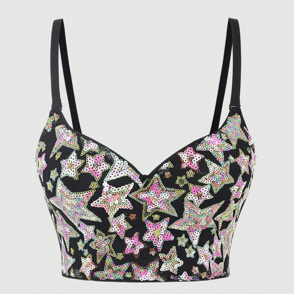 Colorful Gradient Star Fishbone Corset Strap