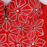 Hot Diamond Flower Fishbone Corset with Suspender Vest