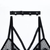 PU Matte Leather Cross Two-piece Set