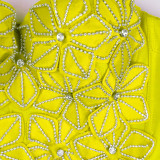 Hot Diamond Flower Fishbone Corset with Suspender Vest