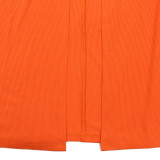 Standing Collar Solid Color Waist Tied Sleeveless Set