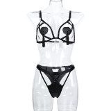 Crystal Tassel Pendant Chest Patch Hollowed Out Fun Two-piece Set