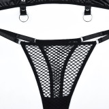 PU Matte Leather Cross Two-piece Set
