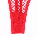 PU Matte Leather Cross Two-piece Set