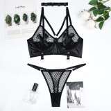 PU Matte Leather Cross Two-piece Set