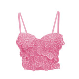 Hot Diamond Flower Fishbone Corset with Suspender Vest