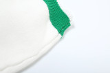 Knitted Lapel Zipper High Waisted Wrap Hip Short Skirt Set