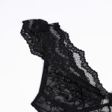 Lace Deep V Hip Strap Jumpsuit