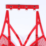 PU Matte Leather Cross Two-piece Set
