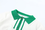 Knitted Lapel Zipper High Waisted Wrap Hip Short Skirt Set
